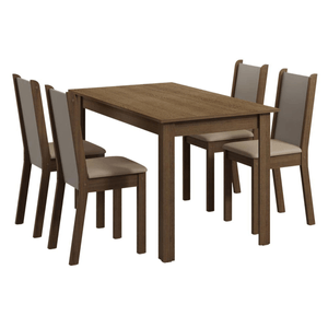 Juego de comedor Madesa tapa madera 4 sillas mb bea