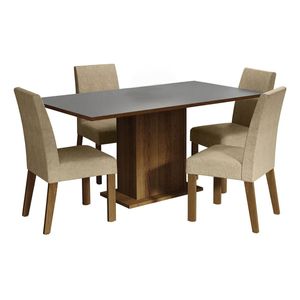 Juego de comedor Madesa con 4 sillas mgi keila
