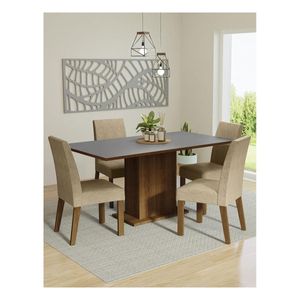 Juego de comedor Madesa con 4 sillas mgi keila