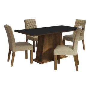 Juego de comedor Madesa con 4 sillas mni ashley