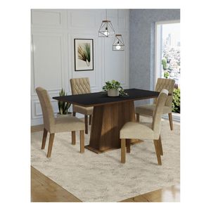 Juego de comedor Madesa con 4 sillas mni ashley