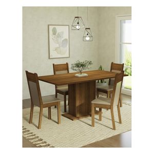 Juego de comedor Madesa con 4 sillas mcb elisa