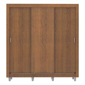 Closet Madesa 3 puertas 2 cajones con pies marron lyon