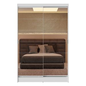 Closet Madesa 2 puertas 2 espejos blanco luke