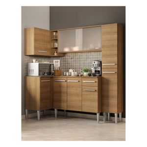 Cocina integral esquinera Madesa 261cm marron emilly face 02