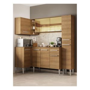 Cocina integral esquinera Madesa 261cm marron emilly river 03