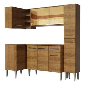 Cocina integral esquinera Madesa 261cm marron emilly river 03