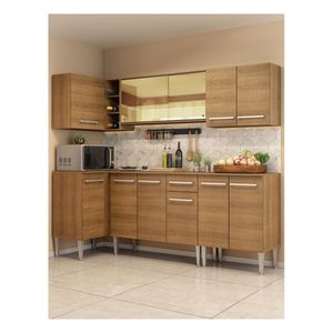 Cocina integral esquinera Madesa 293cm marrón emilly play 04