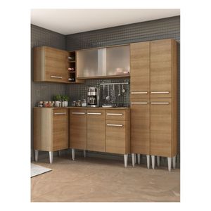Cocina integral esquinera Madesa 293 cm marron emilly music 02