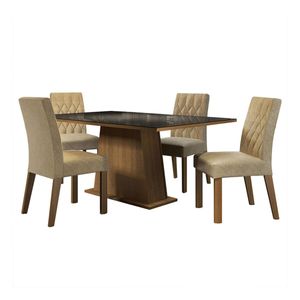 Juego de comedor Madesa con 4 sillas mni aryeli