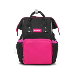 Mochila pañalera McCarthy negro/fucsia 16” pan-16
