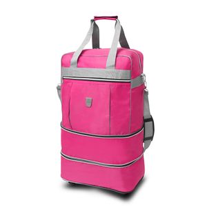 Maletín de mano expandible McCarthy fucsia 24” expandible-24