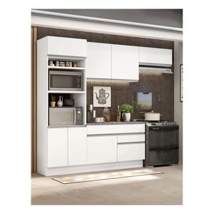 Cocina integral Madesa 270cm blanco glamy 14