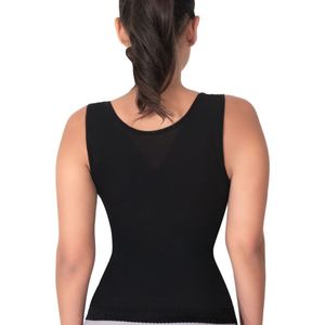 Camiseta faja para mujer de licra y encaje I Love Shape negra 2005