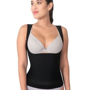 Camiseta faja para mujer de licra y encaje I Love Shape negra 2005