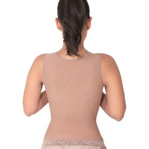 Camiseta faja para mujer de licra y encaje I Love Shape capuchino 2005