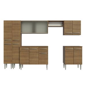 Cocina integral Madesa 293cm con fregadero marron emilly 06