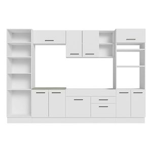 Cocina integral Madesa 330cm blanco agata 02