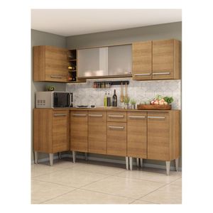 Cocina integral esquinera Madesa 293 cm marron emilly point 03