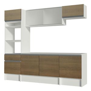 Cocina integral Madesa 240cm blanco marron topazio