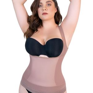 Camiseta faja para mujer de licra y látex I Love Shape capuchino 2004