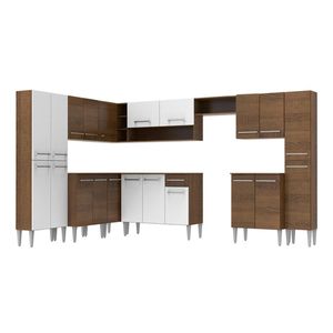 Cocina integral esquinera Madesa 513cm marron blanco big emilly 02