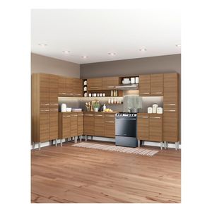 Cocina integral esquinera Madesa 513cm marron big emilly 02