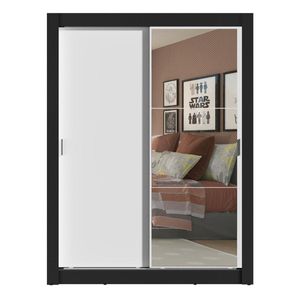 Clóset Madesa 2 puertas corredizas con espejo negro denver