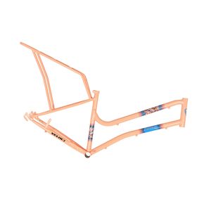 Cuadro para bicicleta Veloci r26 durazno rígido firenze city