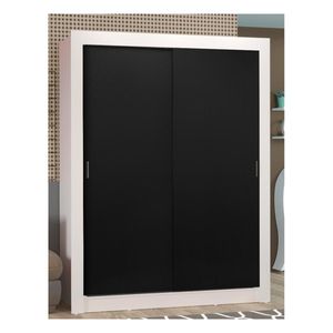 Clóset Madesa 2 puertas corredizas blanco negro denver