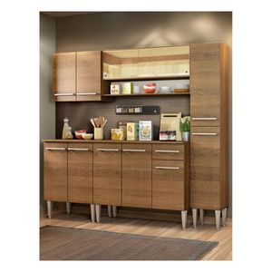 Cocina integral Madesa 201cm marron emilly sky 04