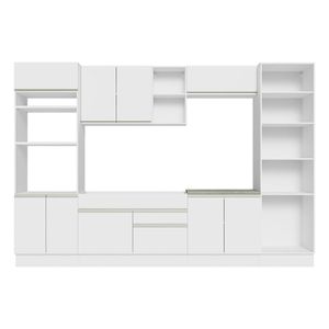Cocina integral Madesa 330cm blanco glamy 03