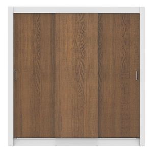 Closet Madesa 3 puertas 2 cajones blanco marron lyon