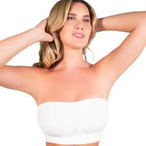 Bra fresh sin tirantes cómodo strapless I Love Shape blanco 2077
