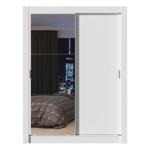 Closet Madesa 2 puertas con 1 espejo blanco denver