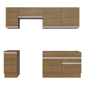 Cocina integral Madesa 240cm marron glamy 07