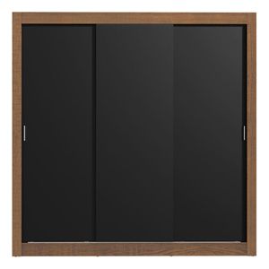 Closet Madesa 3 puertas 2 cajones marron negro lyon