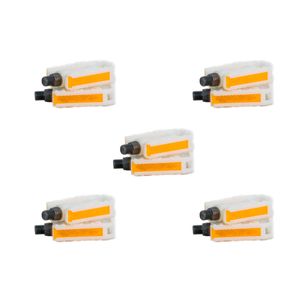 Paquete de 5 pedales de plástico para bicicleta Veloci r12 blanco