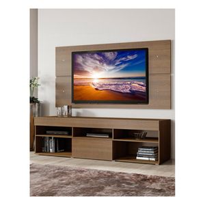 Mueble para TV y panel Madesa hasta 65" 1 puerta marrón miami