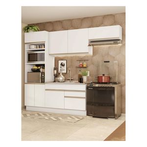 Cocina integral Madesa 270cm blanco glamy 15