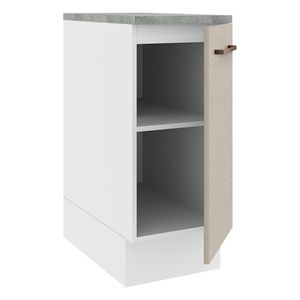 Gabinete bajo Madesa agata 35cm 1 puerta blanco crema