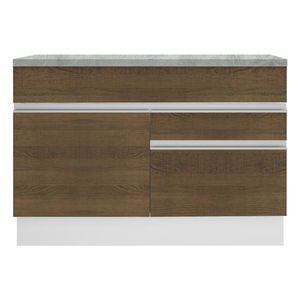 Gabinete Madesa 120cm con encimera blanco marron glamy
