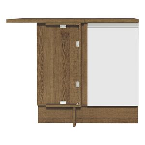 Gabinete bajo de esquina Madesa 1 puerta marron blanco glamy