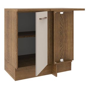 Gabinete bajo de esquina 1 puerta marron crema agata