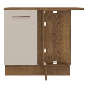 Gabinete bajo de esquina 1 puerta marron crema agata