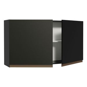 Gabinete superior Madesa 120cm 2 puertas negro reims