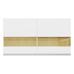 Gabinete superior Madesa 120cm 2 puertas con vidrio blanco glamy
