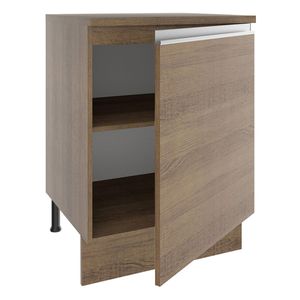 Gabinete bajo Madesa 60cm 1 puerta glamy marron