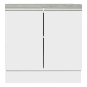 Gabinete bajo Madesa 80cm 2 puertas blanco glamy
