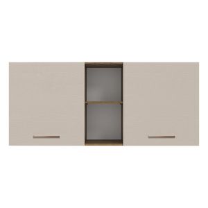 Gabinete superior Madesa 150cm 2 puertas y 2 nichos marron crema agata